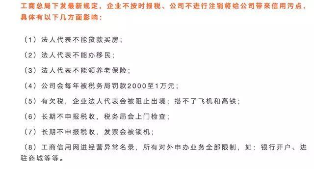 公司不经营，不报税，不注销，5大严重后果，法人看后哭了！